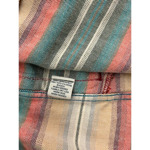 Modern Amusement Mens Hooded Button-Up Striped Shirt Jacket Large Multicolor - Picture 12 of 12